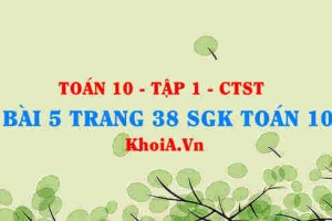 Bài 5 trang 38 SGK Toán 10 tập 1 Chân trời sáng tạo